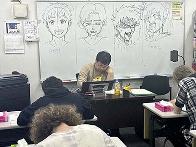 顔アングル、表情の描き分け