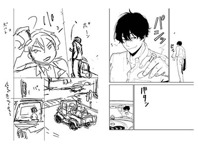 ネームからのキャラ作画ほか