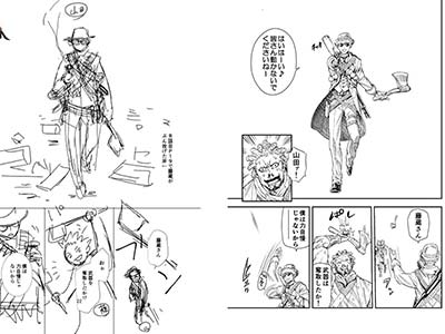 ネームからのキャラ作画ほか
